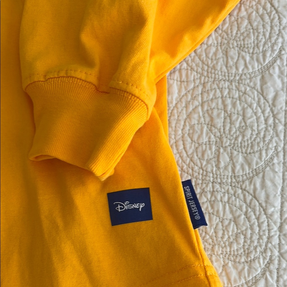 Disney Vibrant Yellow Wine & Dine Shirt size medium nwt spirit jersey - Picture 6 of 9